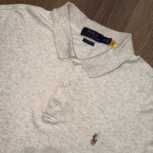 Polo Ralph Lauren Men's Custom Slim Fit 100% Cotton Beige Polo XL Big And Tall